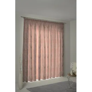 Vorhang WIRTH "Stuben" Gr. 5, rot (apricot), B:132cm H:255cm, Jacquard, Baumwolle, Polyester, Gardinen, Vorhang