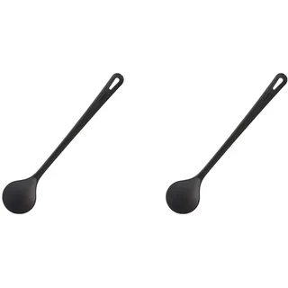 Westmark Rühr-/Kochlöffel, Kunststoff, 30.2 x 5.8 x 1.1 cm, Gentle, Schwarz, 28842270 (Packung mit 2)