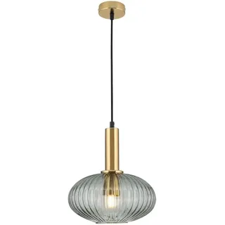 Orion Leuchten Hängeleuchte Carneval Ø 25 cm Bronze Rauchglas