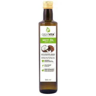 GreatVita MCT Öl auf Kokosölbasis C8 & C10 Fettsäuren 500 ml