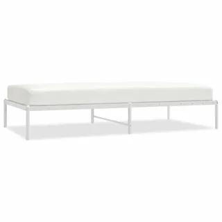 vidaXL Bettgestell Metall Weiß 100x200 cm - Weiß