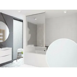 HALB-Kassetten DUSCHROLLO 140x240 cm PEVA Milky Stone TRANSPARENT Optik! Shower Rollo Curtain!