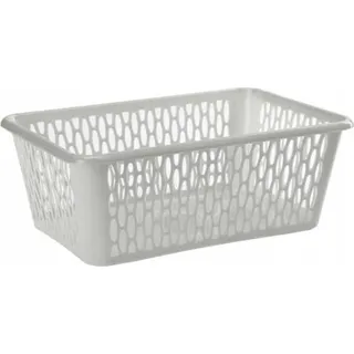 Rechteckiger grauer Aufbewahrungskorb 26x37x15cm Universal-Organizer - Grau