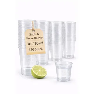buxmed 80 Stück Shotbecher transparent 3 cl mit Skala – Schnapsgläser Plastik, Shotgläser, Pinnchen, Becher für Shots, BPA frei, stapelbar, Party Zubehör & Dosierbecher