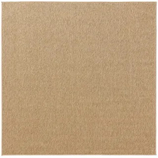 benuta Outdoorteppich Iowa Beige 195x195 cm , Kunststoff , Uni , Quadratisch , 195x195 cm , Oeko-Tex® Standard 100, Made in Turkey , wasserabweisend , Teppiche und Böden, Teppiche, Outdoorteppiche