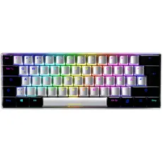 Bild von Skiller SGK50 S4 White, 60% Layout, LEDs RGB, Kailh BLUE, hot-swap, USB, DE (4044951033805)