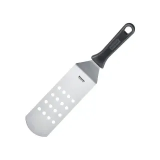 Westmark Profi-Wender/Grill-Spachtel, Gewinkelt, Flexibel, Gelocht, Klingenmaß: 7,5 cm, Länge: 36,5 cm, Rostfreier Edelstahl/Kunststoff, Master Line, Schwarz/Silber, 13392270