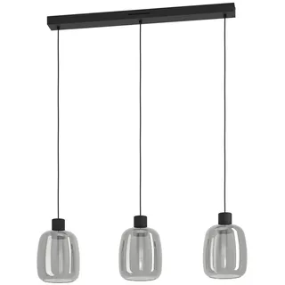 Eglo Led-Hängeleuchte , Schwarz , Metall, Glas , 12.5x110x88 cm , Farbwechsler, ZigBee-Technologie, Smartphone-Steuerung , Lampen & Leuchten, Leuchtenserien