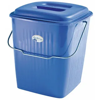 teko bekaform Viereck-Deckeleimer 12L - granit, blau