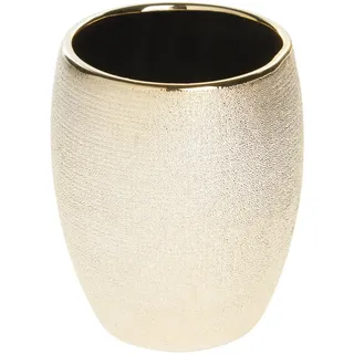 Sadena Zahnputzbecher , Goldfarben , Keramik , 9.8 cm , Badaccessoires, Zahnputzbecher