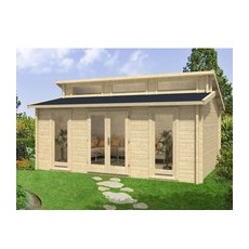 Alpholz Gartenhaus Narvig-70 C Pultdach 460 cm x 618 cm Braun