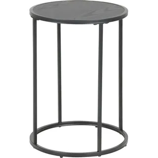 Actona Beistelltisch Seaford Schwarz rund, 40x55x40 cm
