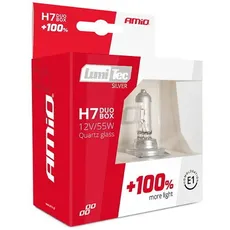 H7 LumiTec SILVER 100% mehr Licht 12V POWER Halogen Scheinwerfer Lampen E1
