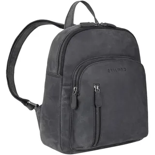 STILORD 'Summer' Daypack Frauen Leder Rucksack Kleiner Tagesrucksack Cityrucksack Vintage Stadtrucksack Elegant und Modern Rucksäcke Damen Echtleder, Farbe:carbon - grau