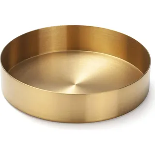 Tablett - Küchenbrett - Servierplatte - Rund - 14 CM - Metall - Gold