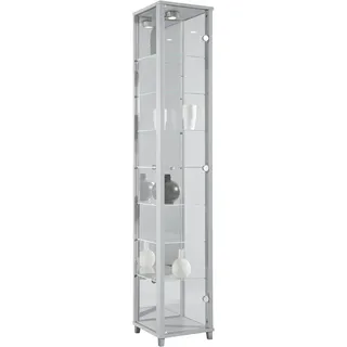 fif Möbel Standvitrine OPTIMA 1x Glastür 0 x 0 x 0 cm Silber