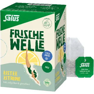 SALUS – Frische Welle – Eistee Zitrone – 1x 15 Filterbeutel | Erfrischender Cold Brew Tee , leichter Durstlöscher für unterwegs und zuhause, Bio (33g)