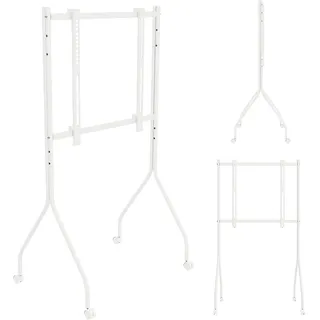 Maclean Brackets TV-Ständer/Rollwagen 138,3 cm Weiß Stahl