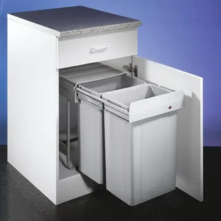 Naber Big Double. Abfallsammler, alu grau.  - Mülleimer - Grau