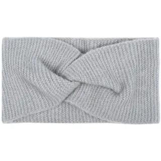 Stylebreaker Feinstrick Stirnband Twist Knoten grau