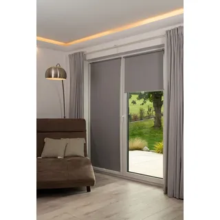 K-HOME Springrollo Klemmfix-Rollo 110 x 150 cm grau