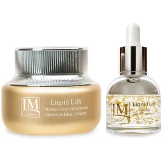Genius IMC Liquid Lift Intensiv-Gesichtscreme und -Serum Anti-Aging Pflegeset 2-tlg spendet Feuchtigkeit, gegen Falten, Nachtpflege für straffe Haut, regt Kollagenproduktion an- Dr. Michaela Fuchs