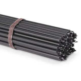 NKlaus - 20x Stabkerzen schwarz Tropffrei L 29cm Ritualkerze Premium Paraffinwachs 36129