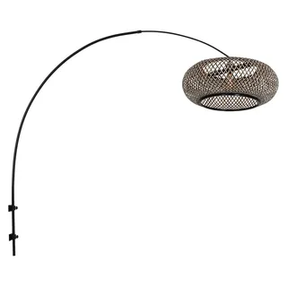 Steinhauer - wandleuchte - Sparkled Light - schwarz - bambus metall - E27 - 4405ZW - Schwarz