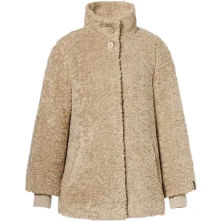 Milo Winterjacke (Plüschjacke) Olivia mit Stehkragen sandbraun Damen