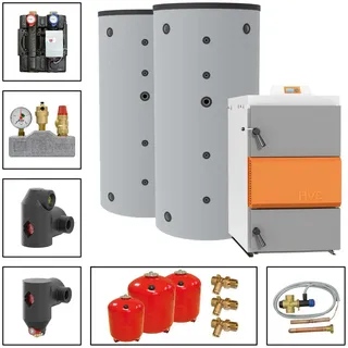Solarbayer HVS 100 e Holzvergaser Set 1A (6000L Pufferspeicher) Holzkessel Paket