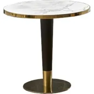 Morata runder Metalltisch, Ø 79 cm, 74 cm hoch, für 4 Personen, mit 1 Bein - Weiß