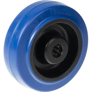 125-mm-Rad mit blauem elastischem Gummi auf Nylonkern