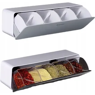 Küchenregal Getreide Gewürze Spender 8 Plätze 2 Behälter Organizer 30cm