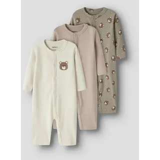NAME IT Unisex Nbnnightsuit 3P AOP Noos, Vintage Khaki, 56