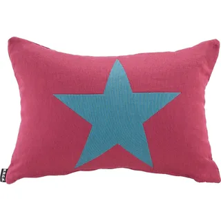 H.O.C.K. Rockstar-Stern Dekokissen 30 x 50 cm Blau