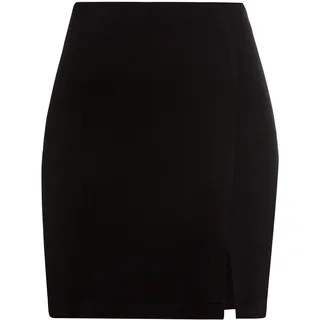 LSCN by LASCANA Minirock mit kleinem Schlitz, schwarz