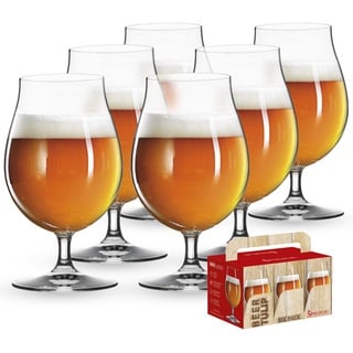 Spiegelau 6-teiliges Biergläser Set, 475 ml, Beer Classics, 4991884, Biertulpen Gläser aus Kristallglas, spülmaschinenfest