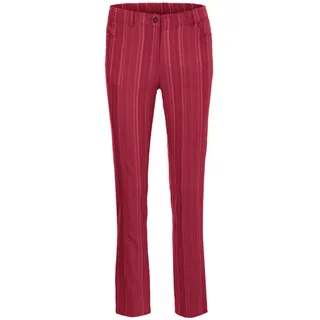 Stoffhose GOLDNER "Sportliche Strukturhose in elastischer Ware", Damen, Gr. 44, N-Gr, rot, Obermaterial: 45% Elastomultiester ELE. 44% Baumwolle CO. 7% Viskose CV. 4% Polyester PES., normal, Hosen Stoffhose, perfekter Sitz mit viel Komfort