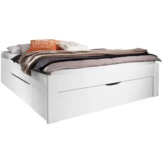 Rauch Möbel Stauraumbett , Weiß , Holzwerkstoff , 3 Schubladen , 160x200 cm , Blauer Engel, Goldenes M, BQ - Bündnis für Qualität, Made in Germany , Babymöbel & Kindermöbel, Kinderzimmer & Jugendzimmer, Kinderbetten, Kinderbetten & Jugendbetten