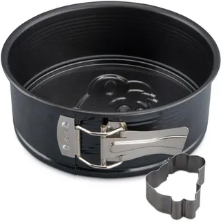 Zenker meets Haribo Backform mit Motivboden 18 cm Durchmesser – Springform für leckeren Goldbär-Kuchen inklusive Goldbär-Ausstecher – Runde Kuchenform mit Haribo-Design