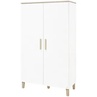 Pinolino Kinderkleiderschrank 2-türig 110 x 189 x 56 cm Eiche weiß