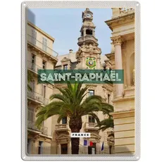 Blechschild 30x40 cm - Saint-Raphaël France Hafenstadt