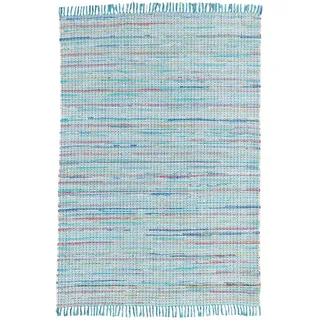 Pergamon Baumwolle Natur Teppich Cayenne , Blau , Textil , 200x300 cm , Teppiche und Böden, Teppiche, Fleckerlteppiche