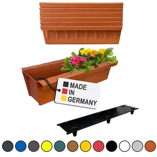 Paletten Blumenkasten 6x Terrakotta Einsatz zum an- & Einhängen Pflanzkasten