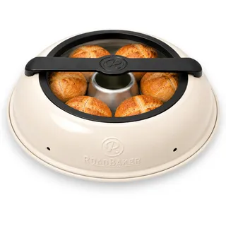 RoadBaker Road Top - Model G - Der Spezialglasdeckel für Campingbacköfen mit hitzebeständigem Glas und Bügelgriff, geeignet für OMNIA, Lidl, Enders & Co.