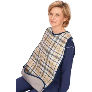 Suprima 5581 Ess-Schürze Polyester mit Schlaufenverschluss blaukariert 90x46 cm, 1 Stück