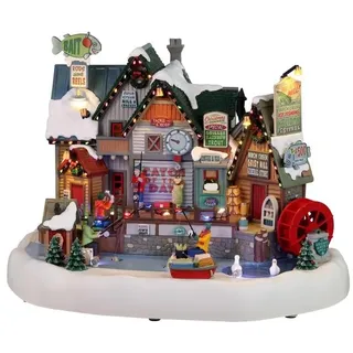 Lemax 25862-UK Vail Village Sights & Sounds: Birch Creek Ice Fishing Festival