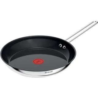 Tefal Bratpfanne »Nordica, beschichtete Pfanne Induktion, Thermo-Signal-Technologie« Edelstahl 1 Stk. tlg. minimalistisches Design, robuster Griff, geeignet für alle Herdarten, grau