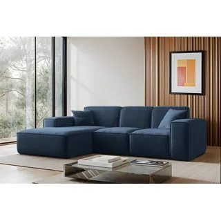 kaiser möbel Ecksofa L-Form Siena Stoff Maloy Marineblau Links - Blau