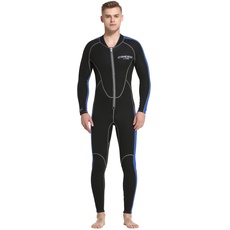 Bild Lido Man Monopiece Wetsuit 2mm Einteiliger Neoprenanzug Herren für alle Wassersportarten, Schwarz/Blau, XL/5